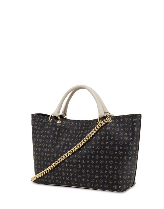 Pollini Borsa Doppio Manico In Pvc Heritage Logo Classic