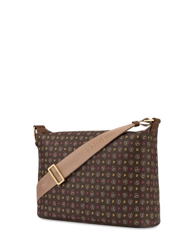 Pollini Borsa Hobo Heritage Logo Classic Multicolor/marrone