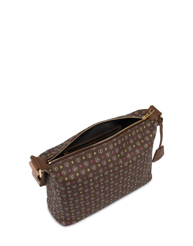 Pollini Borsa Hobo Heritage Logo Classic Multicolor/marrone