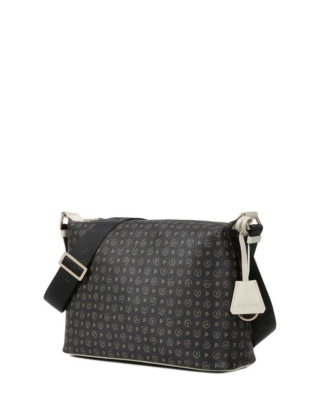 Pollini Borsa Hobo Heritage Logo Classic Nero/avorio