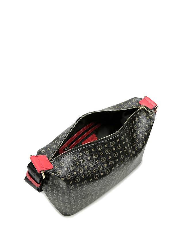 Pollini Borsa Hobo Heritage Logo Classic Nero/lacca