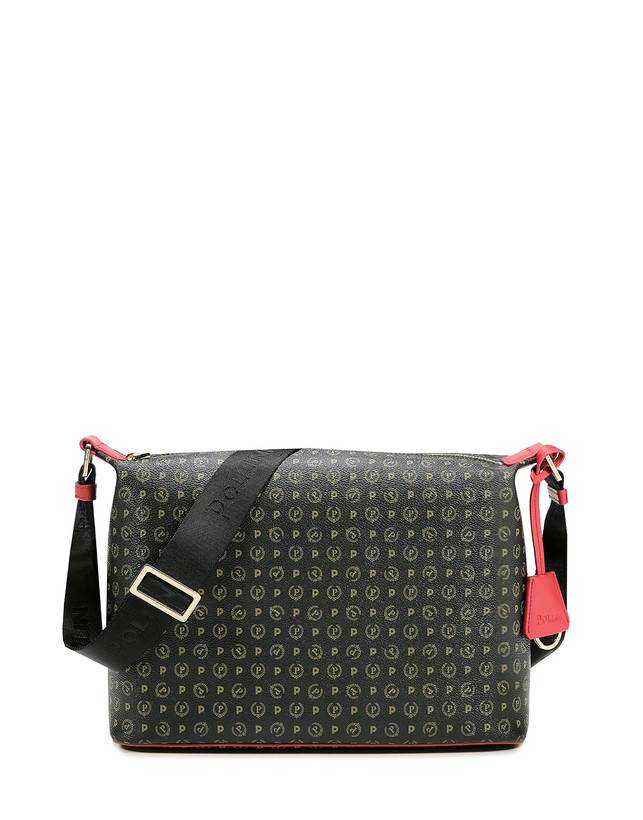 Pollini Borsa Hobo Heritage Logo Classic Nero/lacca