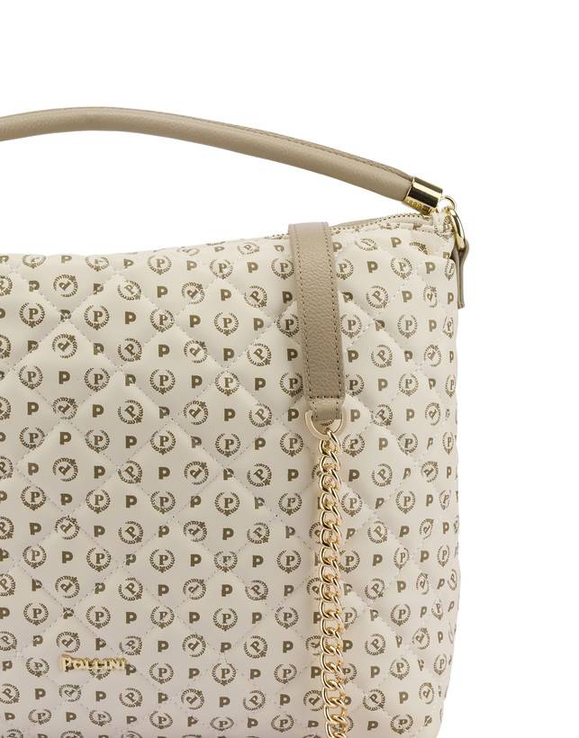 Pollini Borsa Hobo Heritage Matelassé Avorio/avorio
