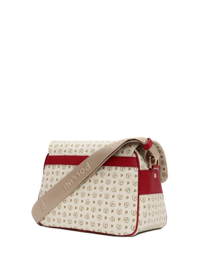 Pollini Borsa Messenger Heritage Logo Classic Avorio/lacca