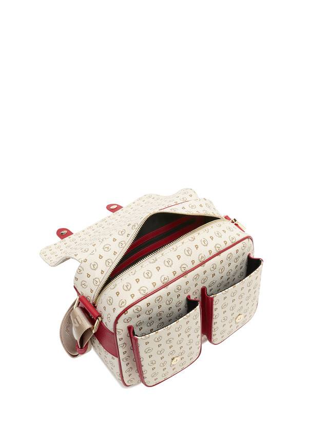 Pollini Borsa Messenger Heritage Logo Classic Avorio/lacca