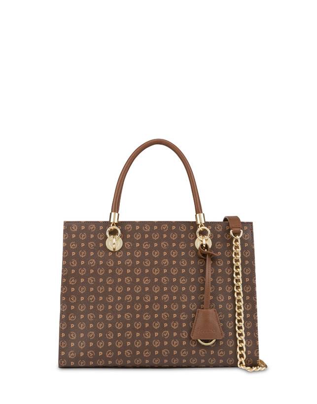 Pollini Borsa Shopping Bicolor Heritage Marrone/crema/marrone