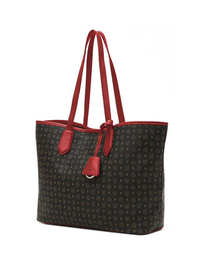 Pollini Borsa Shopping Heritage Logo Classic Nero/lacca