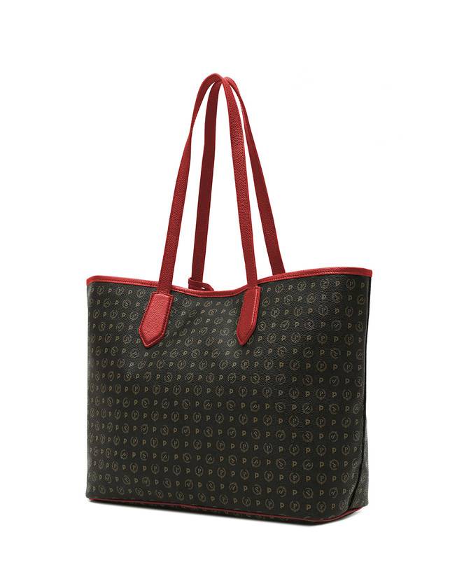 Pollini Borsa Shopping Heritage Logo Classic Nero/lacca