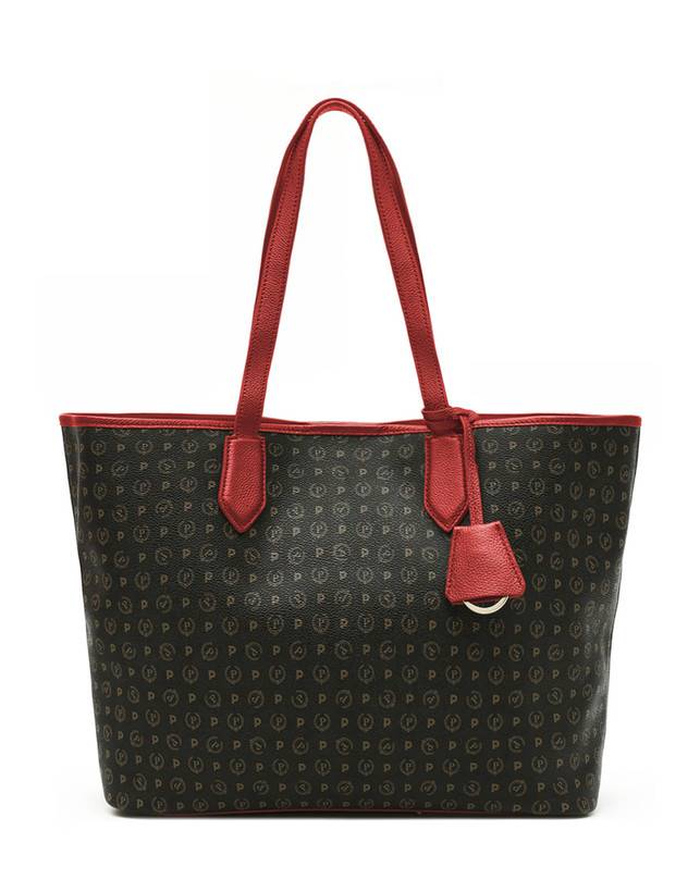 Pollini Borsa Shopping Heritage Logo Classic Nero/lacca