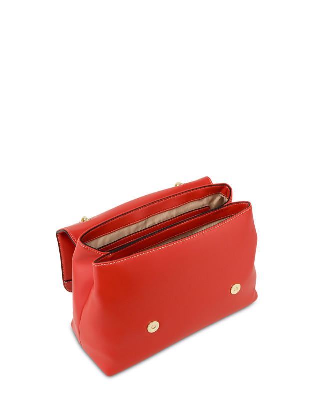 Pollini Borsa Top Handle Con Intreccio Agadir Arancio