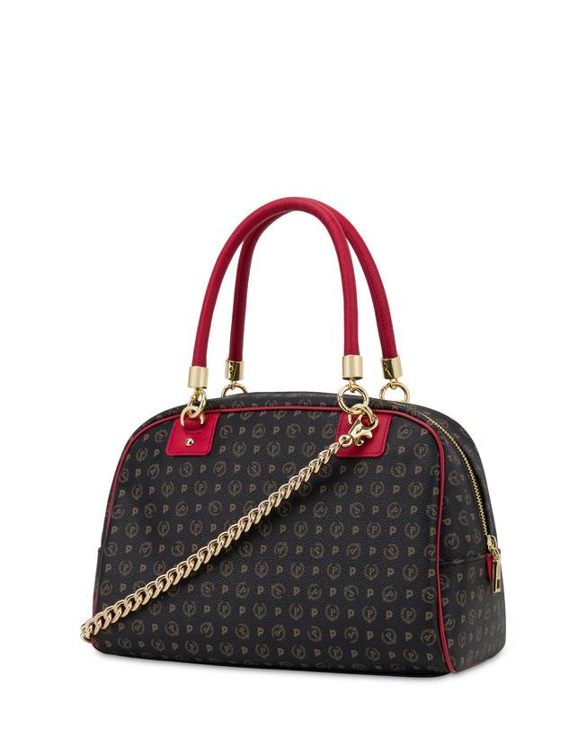 Pollini Bowling Bag Heritage Logo Classic Nero/lacca