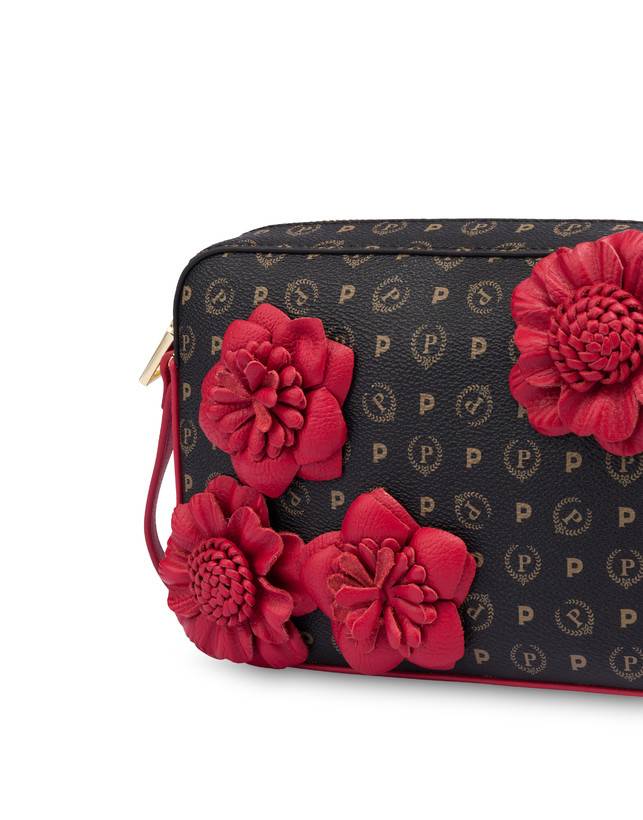 Pollini Camera Bag Piccola Heritage Flowers Nero/rosso