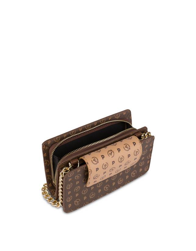 Pollini Clutch Porta Cellulare Bicolor Heritage Crema/marrone