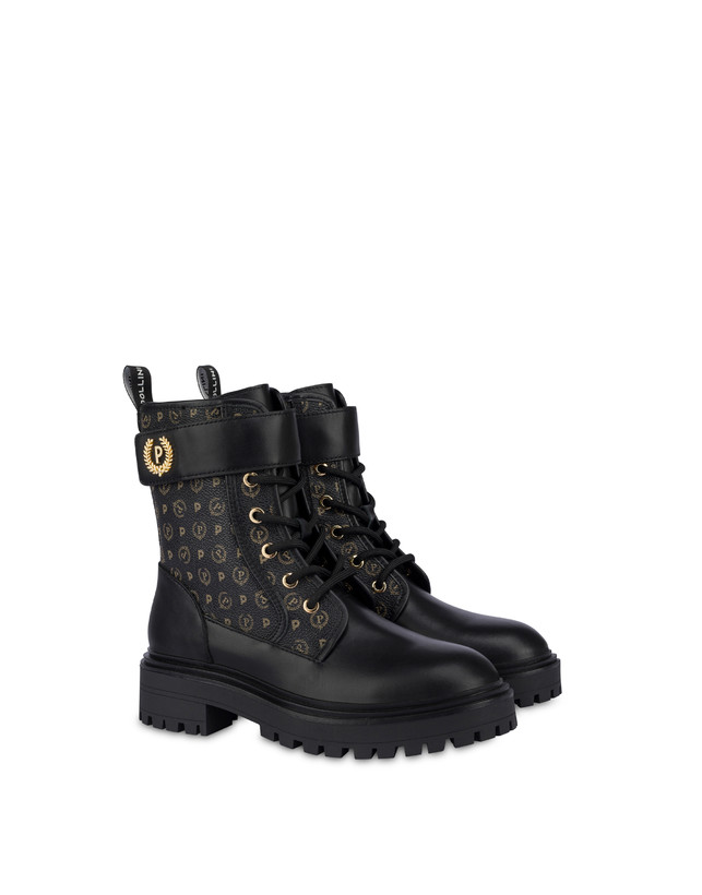 Pollini Combat Boot Heritage Logo Classic Nero/nero