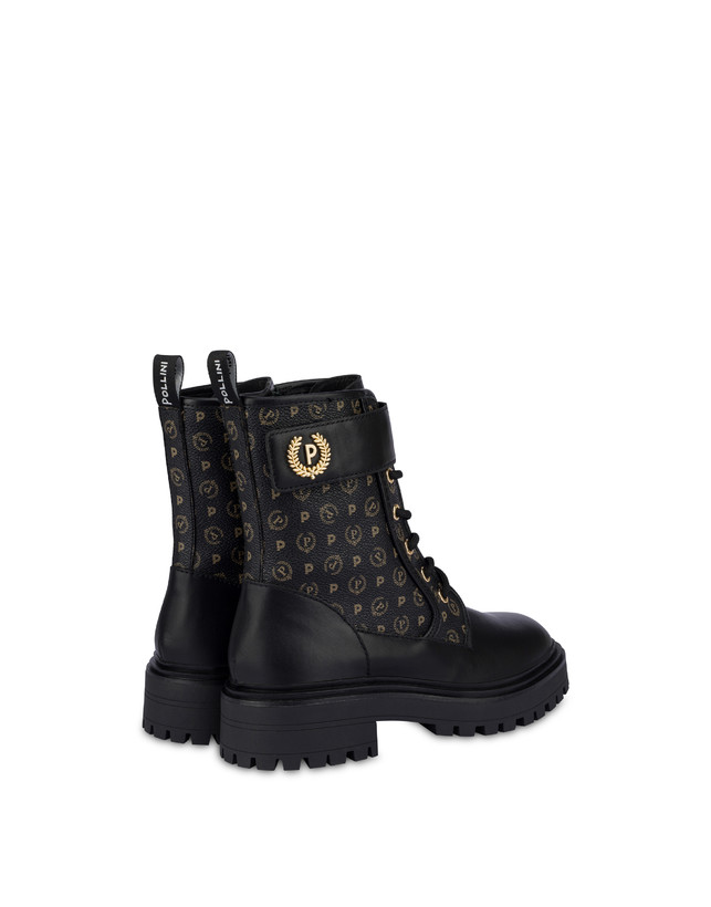Pollini Combat Boot Heritage Logo Classic Nero/nero