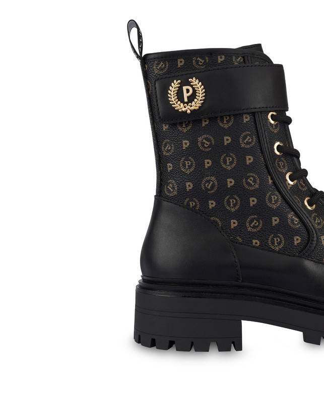 Pollini Combat Boot Heritage Logo Classic Nero/nero