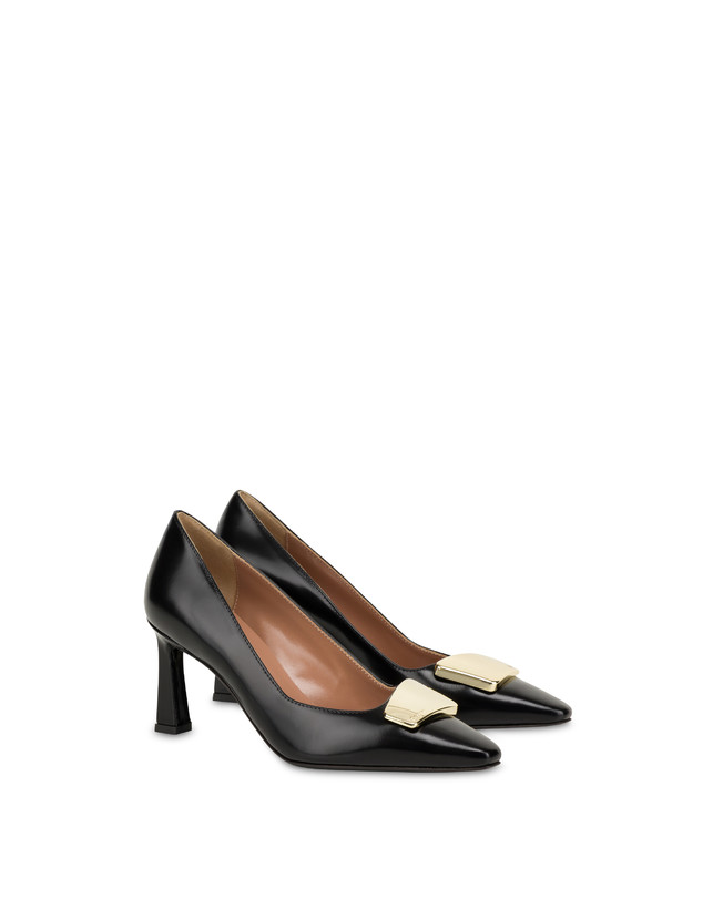 Pollini Décolleté In Vitello Abrasivato Bullion Nero