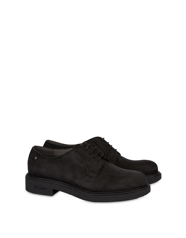 Pollini Derby In Crosta Cerata Gentlemen's Club Nero
