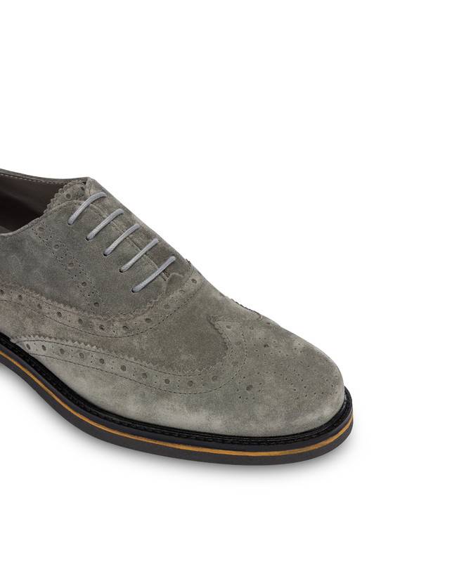 Pollini Derby In Crosta Con Broguering Corinto Grafite