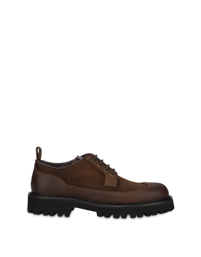 Pollini Derby In Crosta E Vitello Budapest T.moro/cuoio Pollini Derby In Crosta E Vitello Budapest T.moro/cuoio