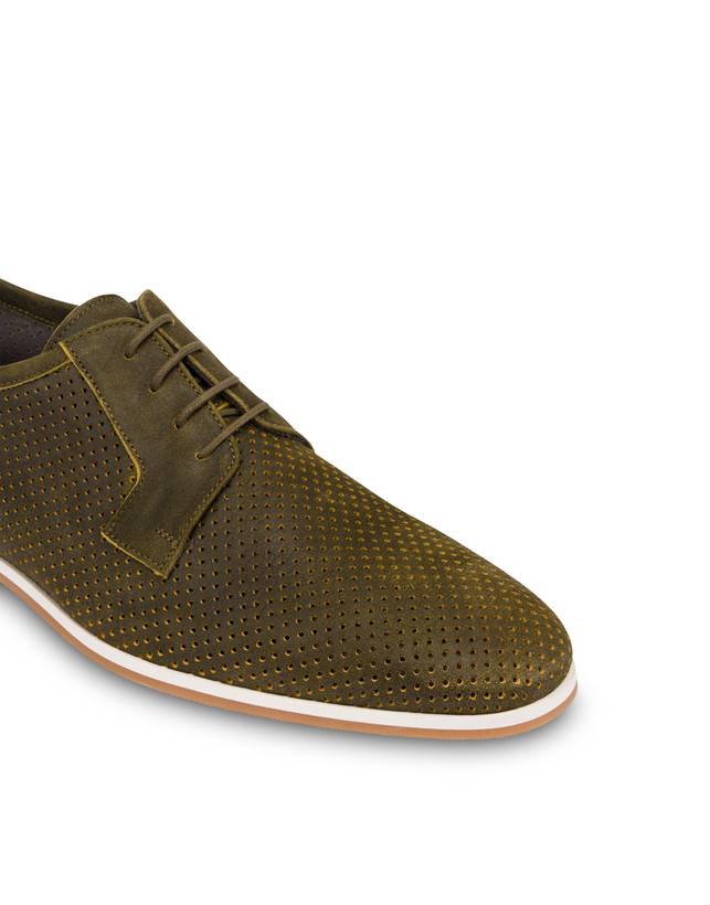 Pollini Derby In Scamosciato Traforato B-light Militare