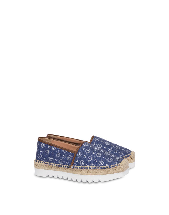Pollini Espadrillas Heritage Denim Jacquard Blu/marrone