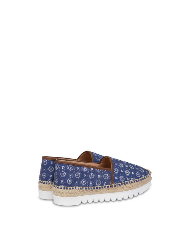 Pollini Espadrillas Heritage Denim Jacquard Blu/marrone