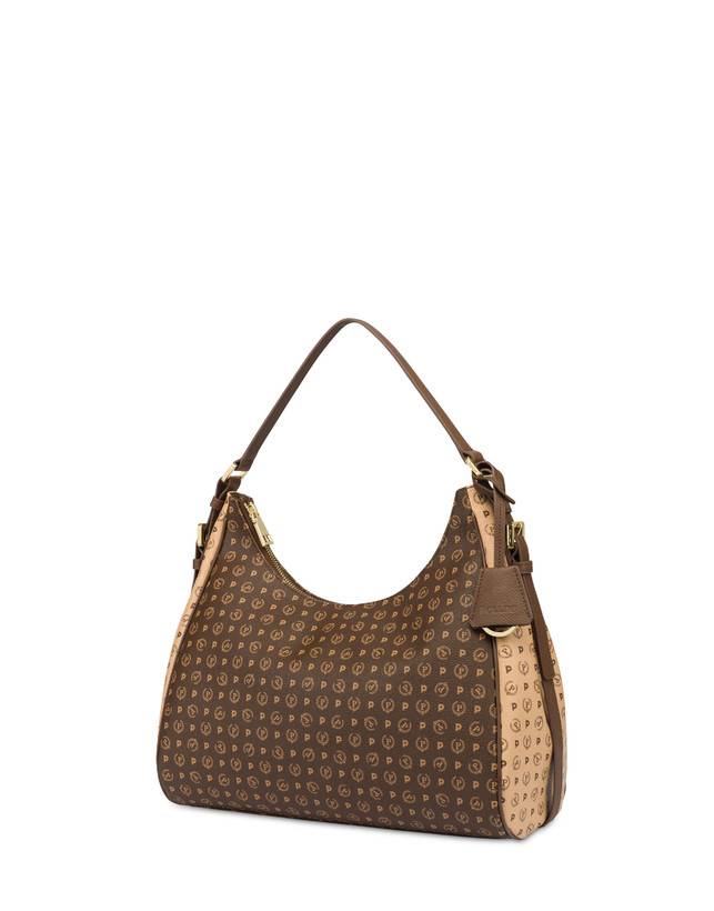 Pollini Hobo Bag Bicolor Heritage Pvc Marrone/crema/marrone