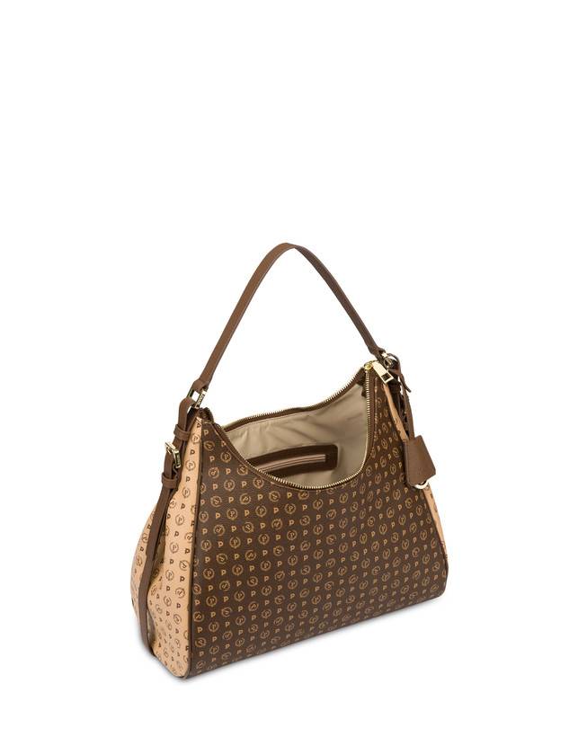 Pollini Hobo Bag Bicolor Heritage Pvc Marrone/crema/marrone