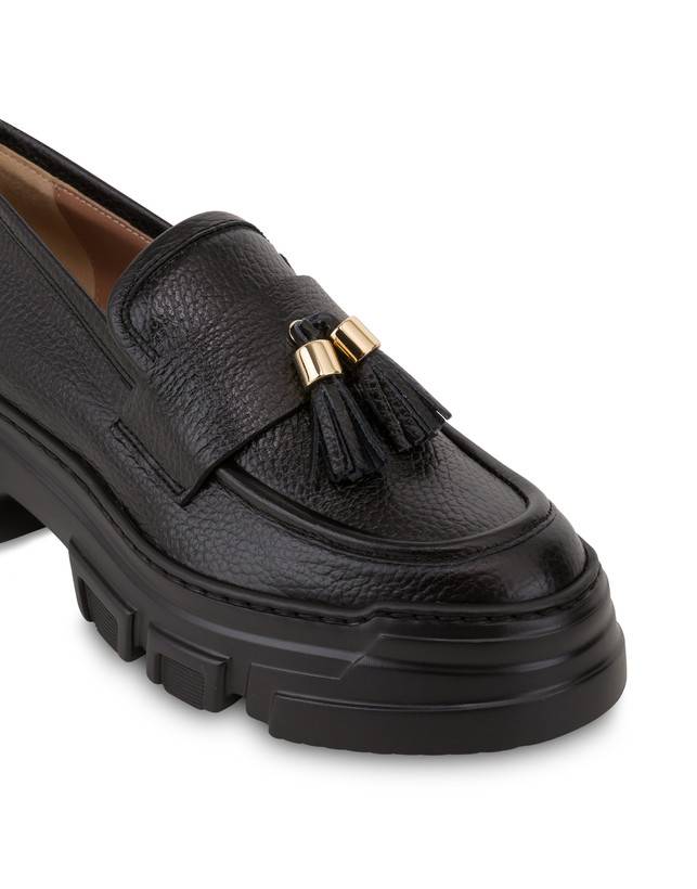 Pollini Mocassini In Vitello Stampa Alce Lady Brave Nero