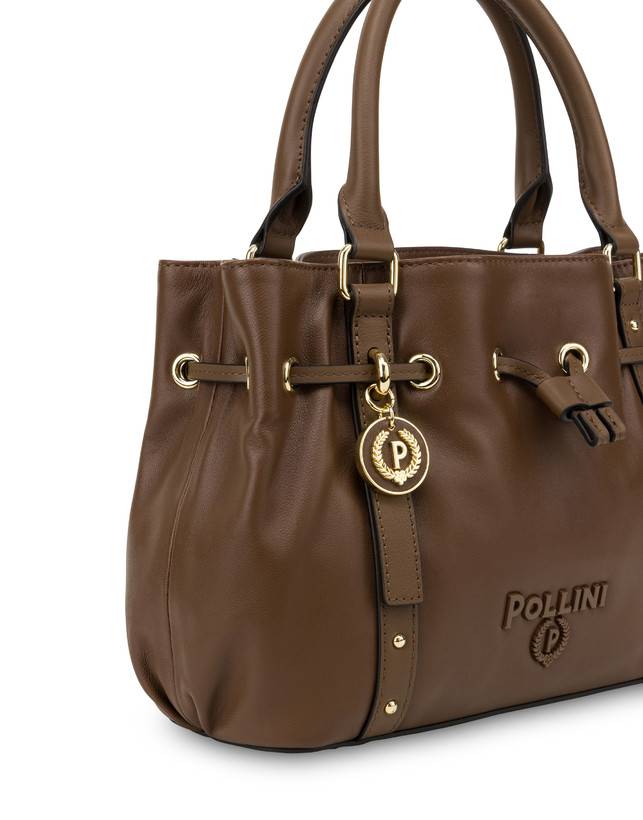 Pollini Piccola Borsa In Nappa Serena Marrone/marrone