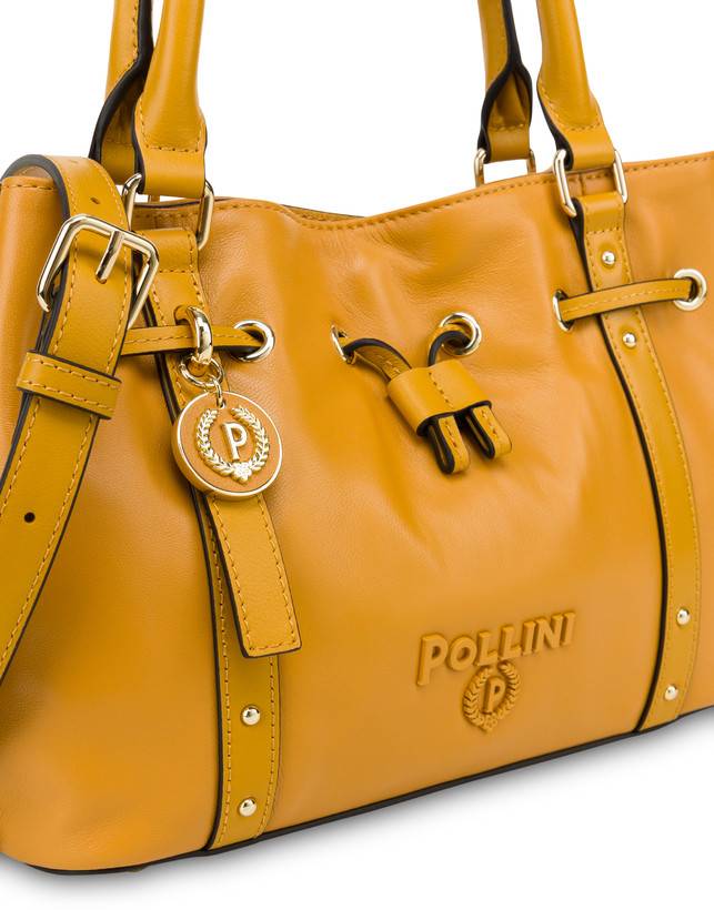 Pollini Piccola Borsa In Nappa Serena Mostarda/mostarda