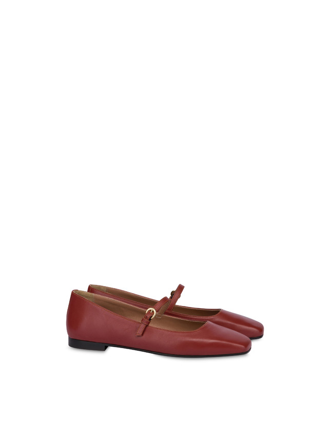 Pollini Ballerine In Nappa Nina Terracotta