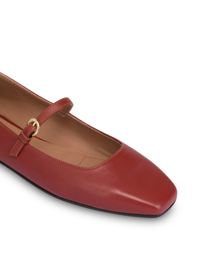 Pollini Ballerine In Nappa Nina Terracotta