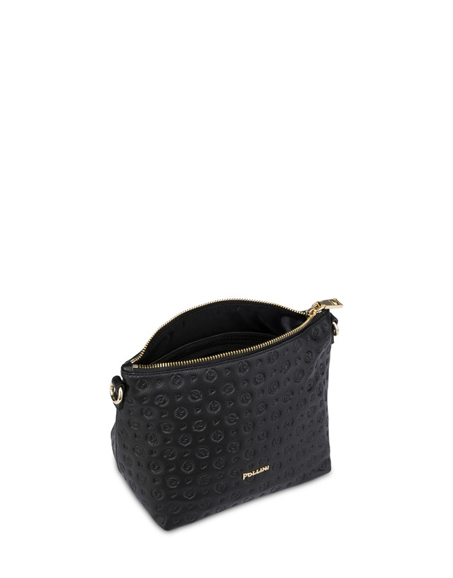 Pollini Borsa A Mano Heritage Logo Embossed Nero