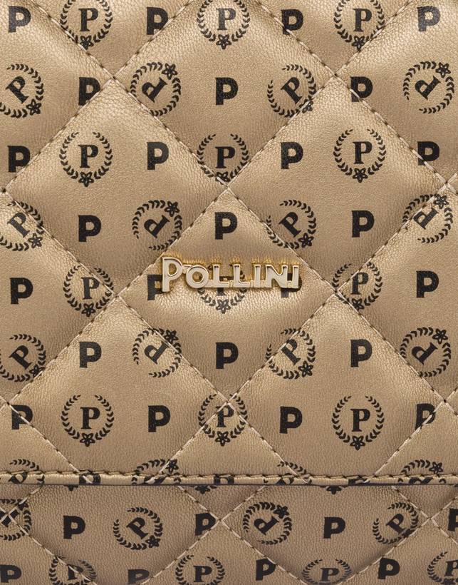Pollini Borsa A Spalla Heritage Matelassé Oro/nero