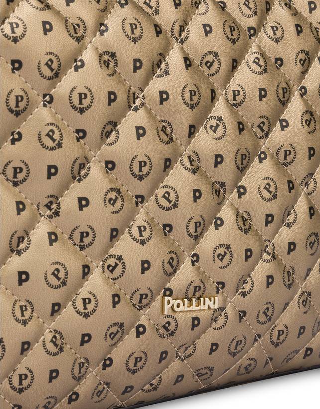 Pollini Borsa A Spalla Heritage Matelassé Oro/nero