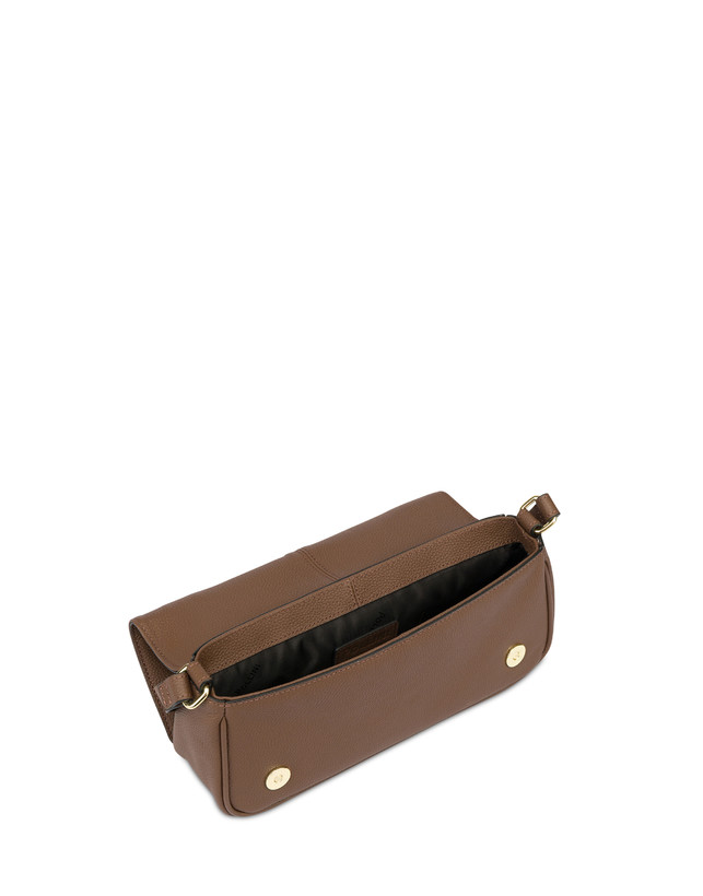 Pollini Borsa A Spalla In Vitello Serena Marrone