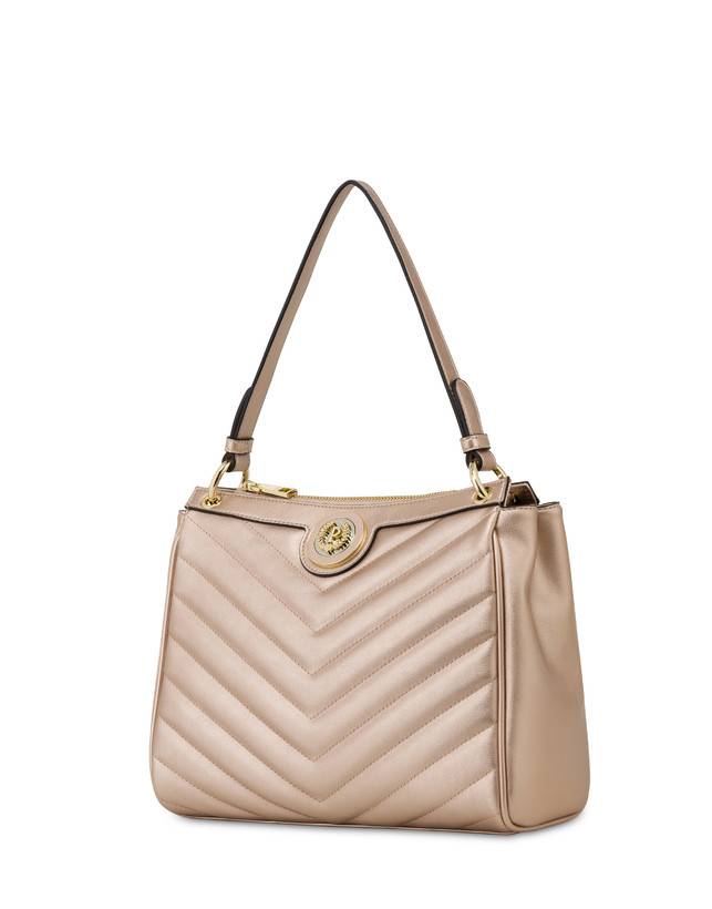 Pollini Borsa A Spalla Matelassé Sunbeam Rose Gold