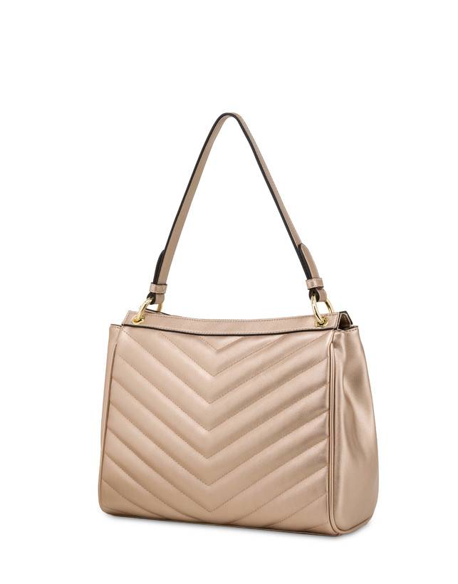 Pollini Borsa A Spalla Matelassé Sunbeam Rose Gold