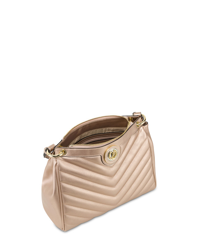 Pollini Borsa A Spalla Matelassé Sunbeam Rose Gold