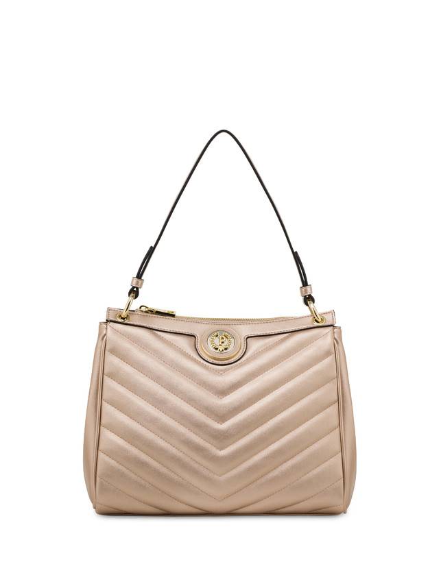 Pollini Borsa A Spalla Matelassé Sunbeam Rose Gold