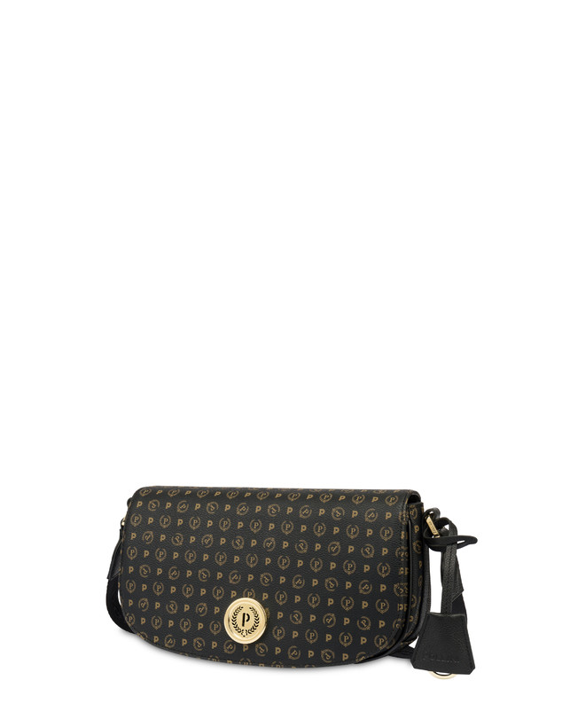 Pollini Borsa A Tracolla Heritage Pvc Nero/nero