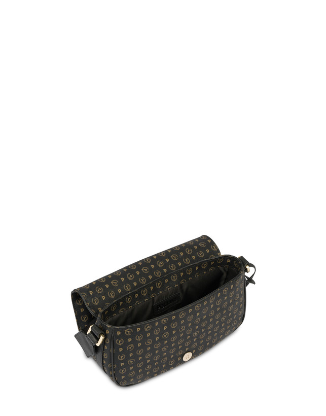 Pollini Borsa A Tracolla Heritage Pvc Nero/nero