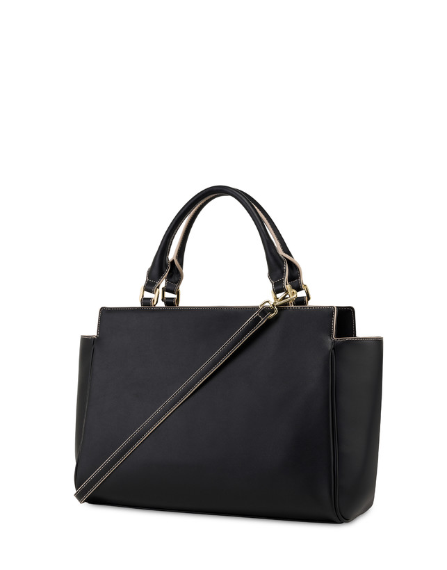 Pollini Borsa Doppio Manico Half Moon Nero/nero