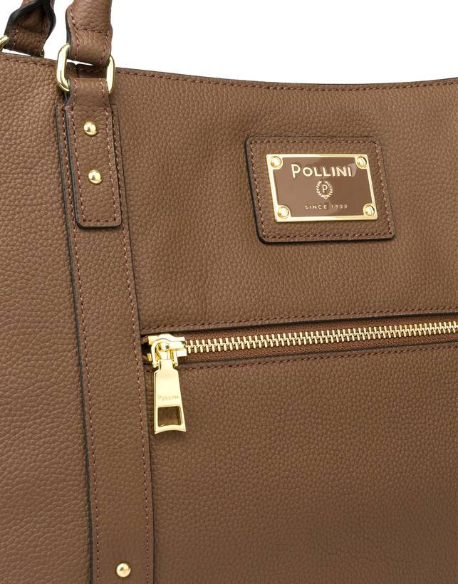 Pollini Borsa Doppio Manico Serena Marrone