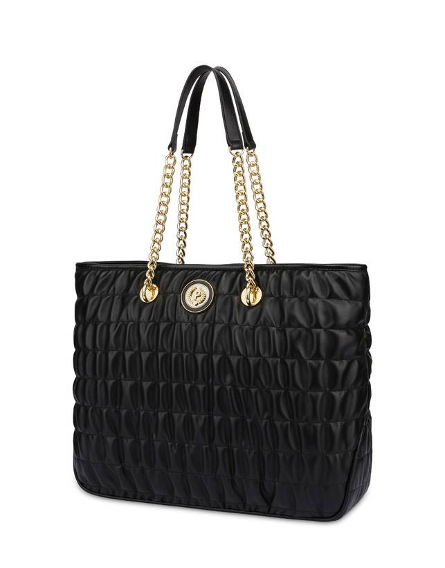 Pollini Borsa Doppio Manico Wrinky Nero/nero