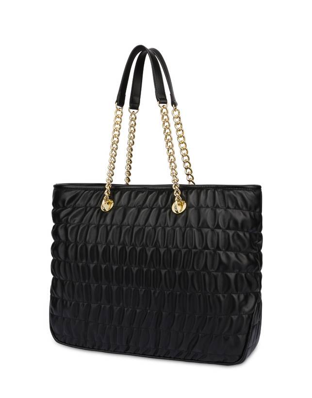 Pollini Borsa Doppio Manico Wrinky Nero/nero