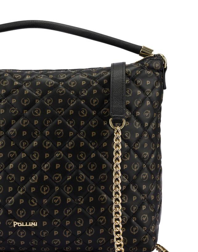 Pollini Borsa Hobo Heritage Matelassé Nero/nero