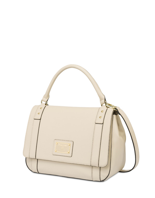 Pollini Borsa Top Handle In Vitello Serena Avorio